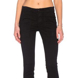 The GREAT. Skinny Army Pant in True Black